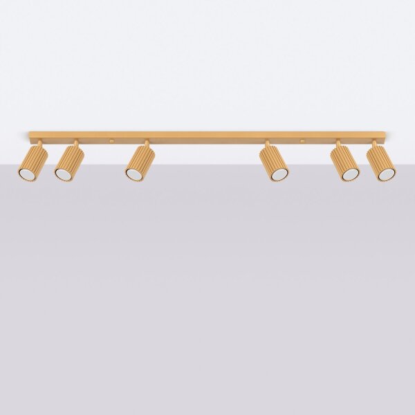 GU10 Deckenspot schwenkbar Gold 117 cm länglich Alu