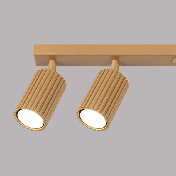 GU10 Deckenspot schwenkbar Gold 117 cm länglich Alu