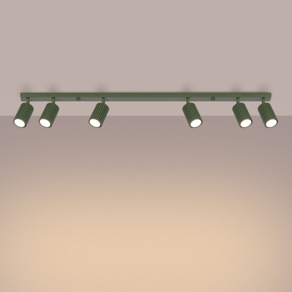 Lampe de plafonnier Moderne 117 cm de long GU10 6-flamme orientable Vert