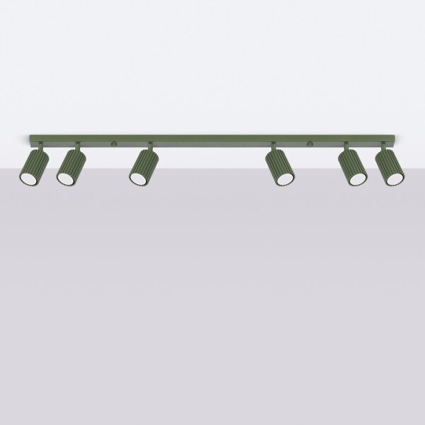Lampe de plafonnier Moderne 117 cm de long GU10 6-flamme orientable Vert