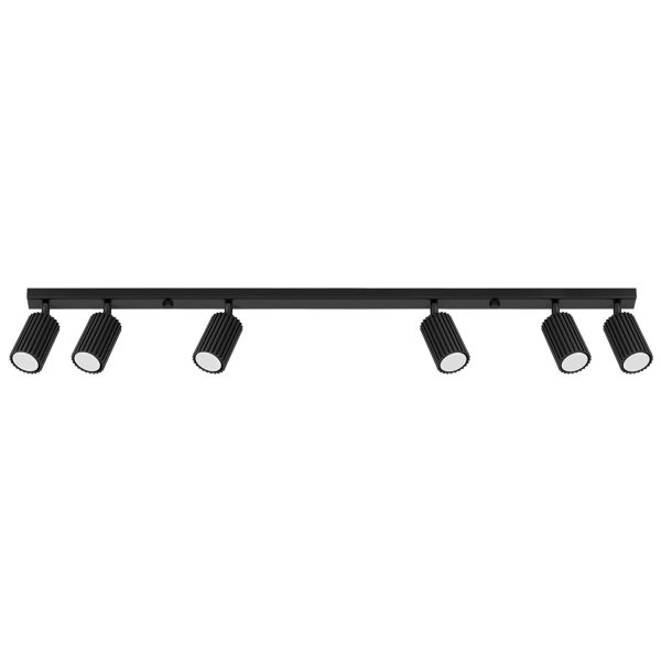 Deckenstrahler Schwarz 117 cm lang flammig GU10 schwenkbar