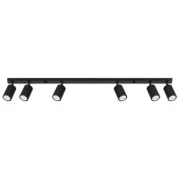 Deckenstrahler Schwarz 117 cm lang flammig GU10 schwenkbar