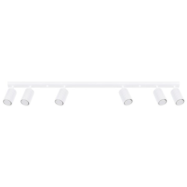 Deckenlampe Modern Weiß 117 cm schwenkbar 6x GU10 Aluminium