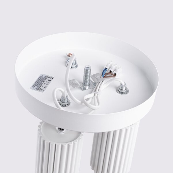 Deckenstrahler 3-flammig GU10 rund Ø 19,5 cm klein Weiß BERTA