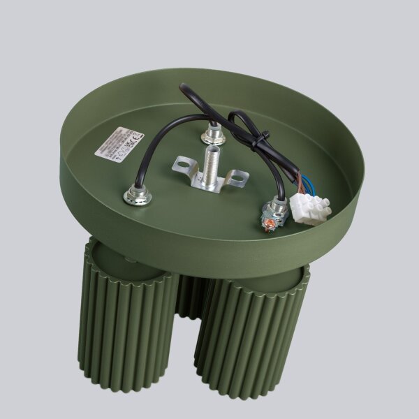 Deckenstrahler Modern rund Ø 19,5 cm klein Grün 3x GU10