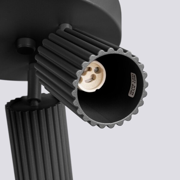 Deckenlampe Schwarz Aluminium GU10 Ø19,5 cm schwenkbar
