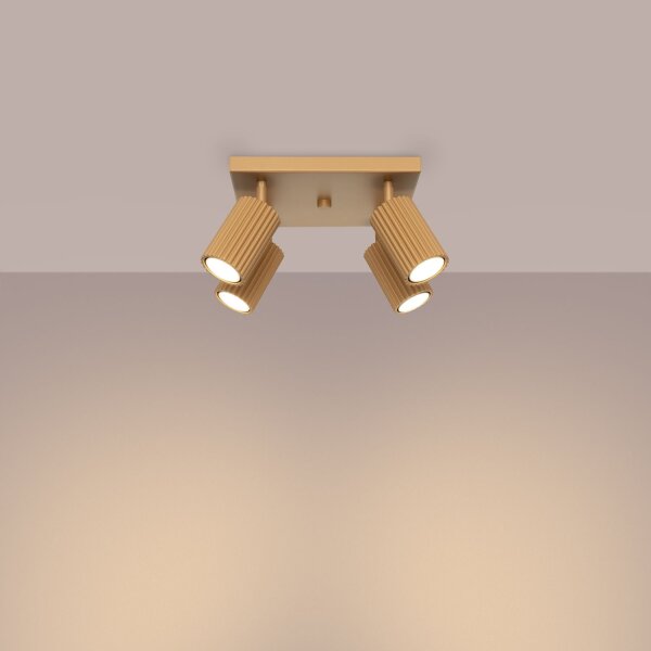 Deckenspot Aluminium GU10 Gold B:25 cm verstellbar