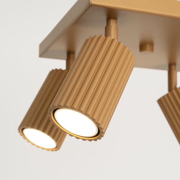 Deckenspot Aluminium GU10 Gold B:25 cm verstellbar