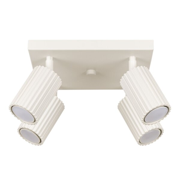 Deckenstrahler Aluminium GU10 Creme B:25 cm flexibel