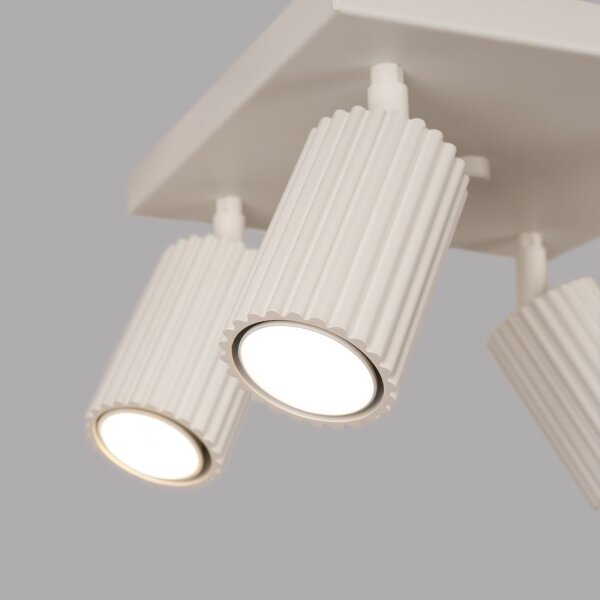 Deckenstrahler Aluminium GU10 Creme B:25 cm flexibel