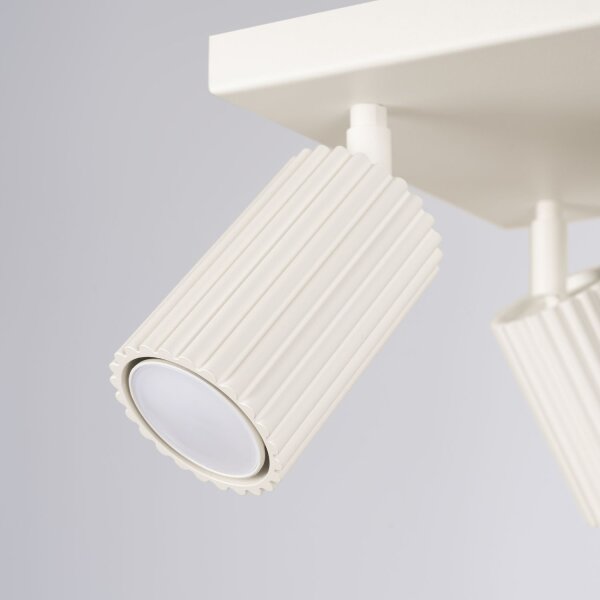 Deckenstrahler Aluminium GU10 Creme B:25 cm flexibel