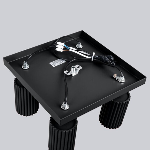 Deckenlampe Schwarz B: 25 cm klein schwenkbar 4-flammig GU10