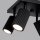 Deckenlampe Schwarz B: 25 cm klein schwenkbar 4-flammig GU10