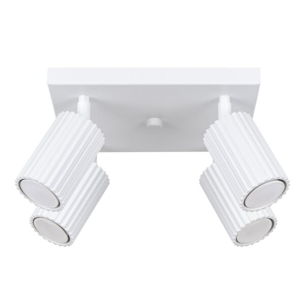 Deckenstrahler Aluminium GU10 Weiß B:25 cm flexibel