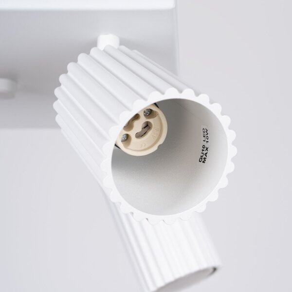 Deckenstrahler Aluminium GU10 Weiß B:25 cm flexibel