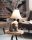 Lampe de table LED chambre denfant éléphant 48 cm gris vegan