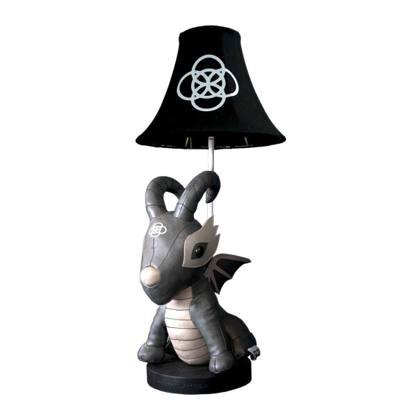 Adorable lampe de chambre denfant LED 58 cm Dragon Gris Noir