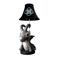 Niedliche Kinderzimmerlampe LED 58 cm Drache Grau Schwarz