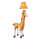 Lampe pour enfants Girafe 126 cm brun beige blanc vegan LED