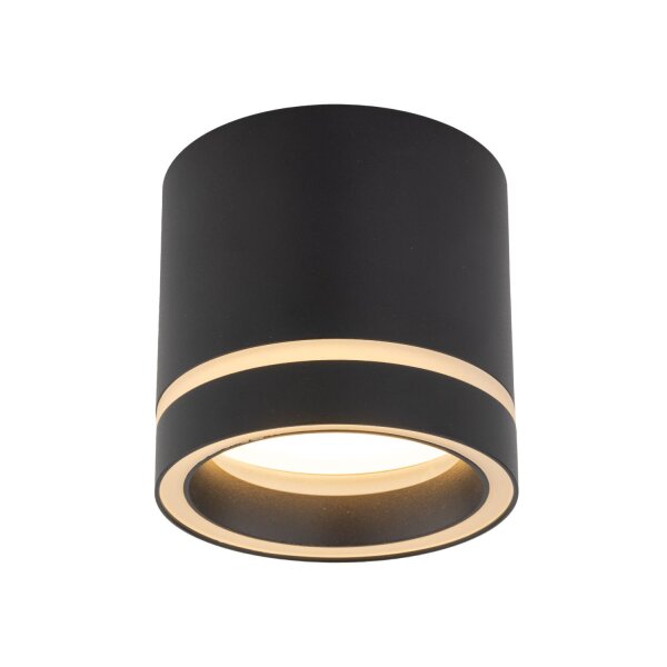 Deckenlampe Schwarz Aufputz Ø 8,5 cm klein Metall