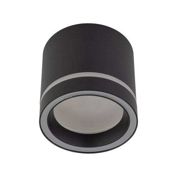 Deckenlampe Schwarz Aufputz Ø 8,5 cm klein Metall