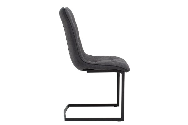 Piétement luge sans accoudoirs Tissu Métal gris noir