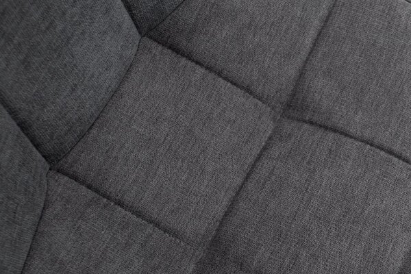 Piétement luge sans accoudoirs Tissu Métal gris noir