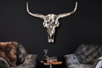 Wanddeko Stier Schädel aus Metall Handarbeit B: 70cm...