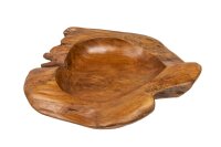 Coupe d&eacute;corative en bois de teck L : 50 cm...