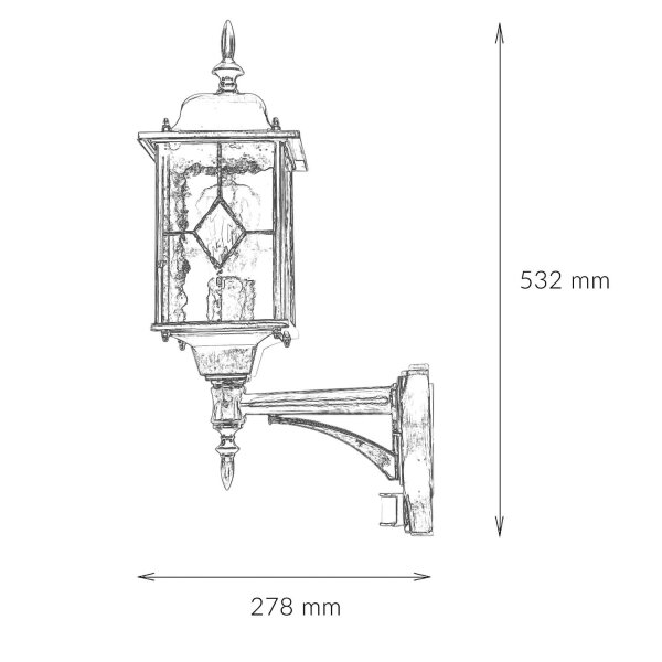 Außenwandlampe mit Bewegungsmelder Vintage Design