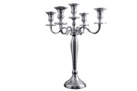 Kerzenhalter für Stabkerzen 5-armig in Silber 40 cm...