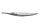 Coupe décorative en métal design feuille 60 cm de long en argent