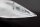 Coupe décorative en métal design feuille 60 cm de long en argent