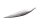 Dekoschale Silber aus Metall 80 cm lang Blatt Design