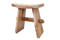 Sitzhocker Teakholz massiv B: 40 cm Landhaus Rustikal