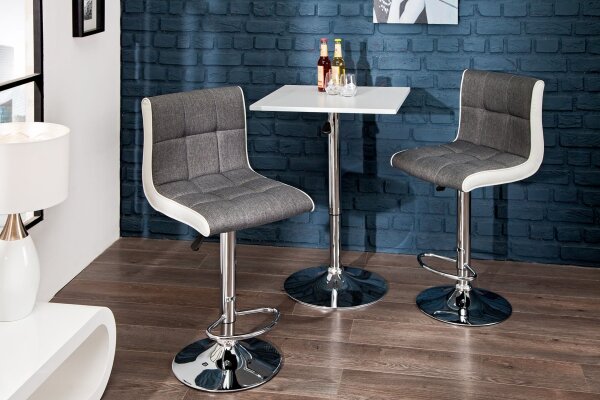 Chaise de bar réglable en hauteur Similicuir Tissu Métal Moderne
