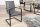 Chaise de salle à manger avec accoudoirs Gris Noir Tissu Métal
