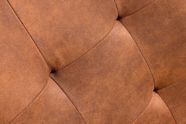 Schwingstuhl Cognac Schwarz Stoff Metall ohne Armlehne