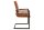 Chaise cantilever avec accoudoirs marron noir tissu fer
