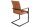 Chaise cantilever avec accoudoirs marron noir tissu fer