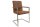 Chaise à bascule avec accoudoirs Tissu Acier inoxydable Marron Chrome