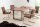 Chaise à bascule avec accoudoirs Tissu Acier inoxydable Marron Chrome