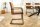 Freischwinger mit Armlehne Braun Schwarz Stoff Metall