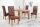 Chaise de salle à manger sans accoudoirs Marron style colonial Tissu bois