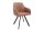 Chaise de salle à manger tissu métal marron noir avec accoudoirs