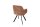Chaise de salle à manger tissu métal marron noir avec accoudoirs