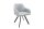 Chaise avec accoudoirs Gris Noir en tissu Métal Salle à manger