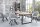 Chaise avec accoudoirs Gris Noir en tissu Métal Salle à manger