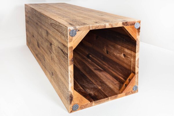 Podest Akazienholz massiv 50 cm hoch für Deko Pflanzen