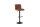 Chaise de comptoir réglable en hauteur Marron Noir Tissu Métal